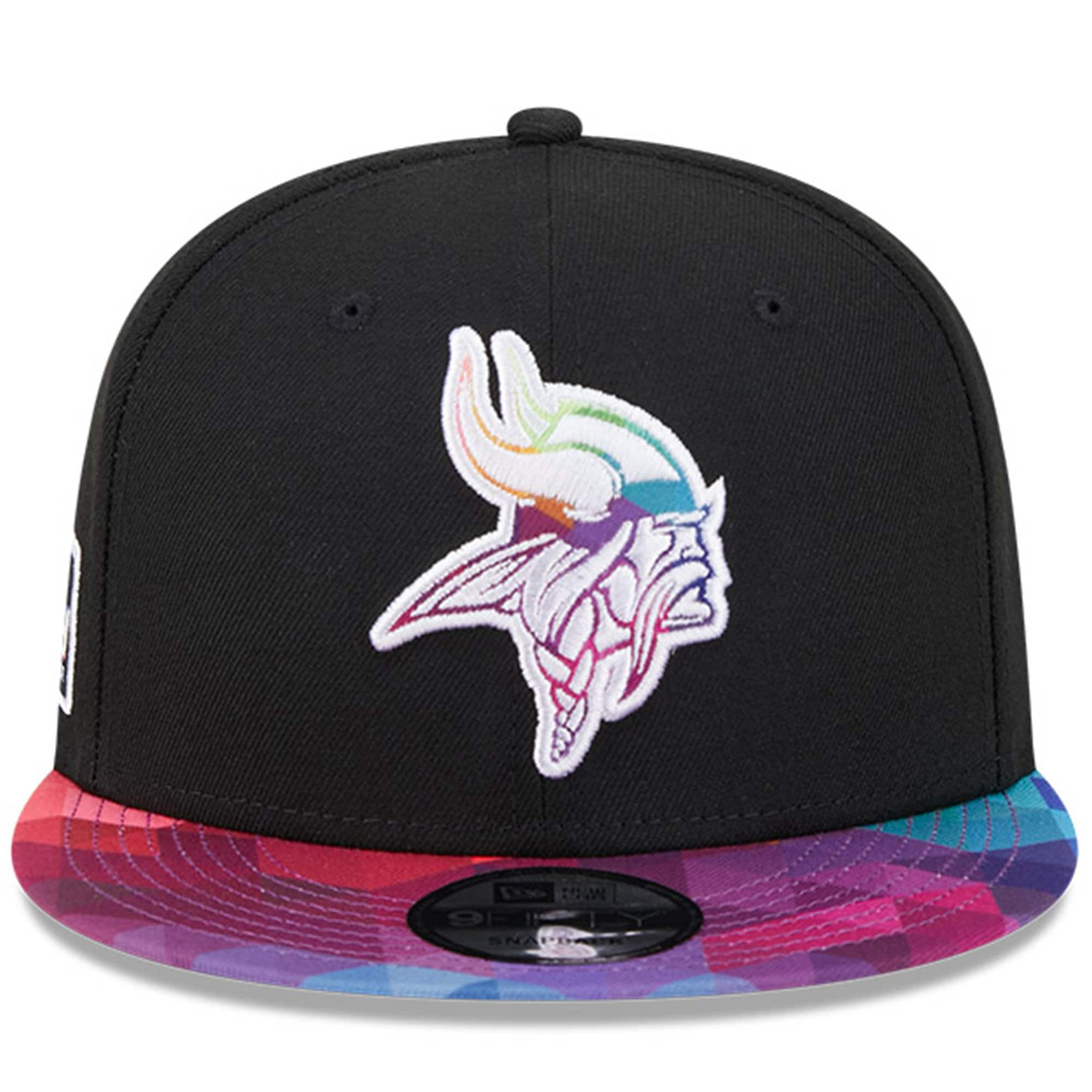 Minnesota Vikings Men's Black 2023 Crucial Catch 9FIFTY Snapback Hat