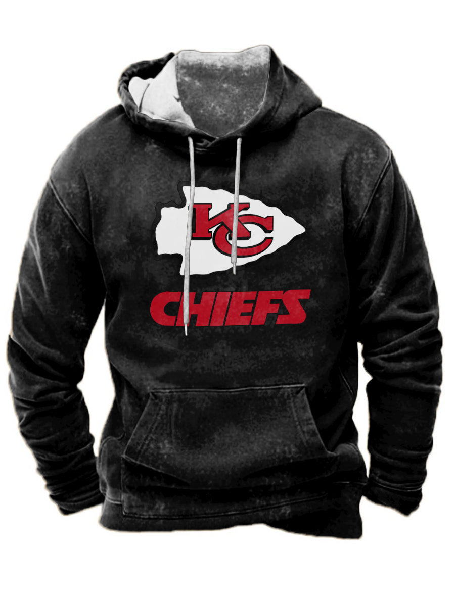 Kansas City Chiefs Men's Vintage Hooded Sweatshirt