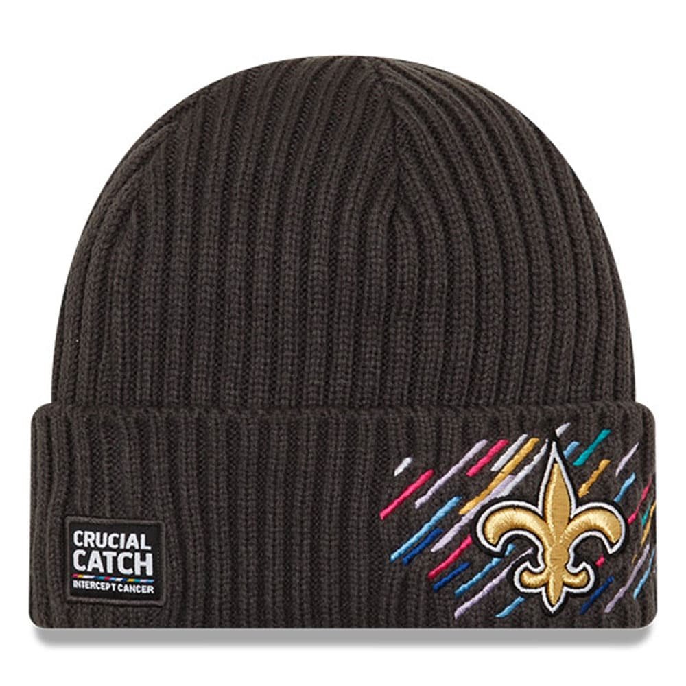 New Orleans Saints Men's Charcoal 2021 Crucial Catch Knit Hat