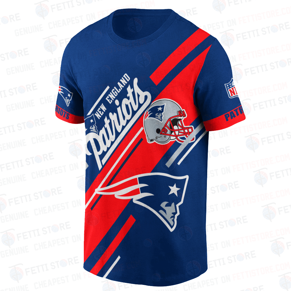 New England Patriots American Football Leauge Pattern 3D T-Shirt SH1 V2