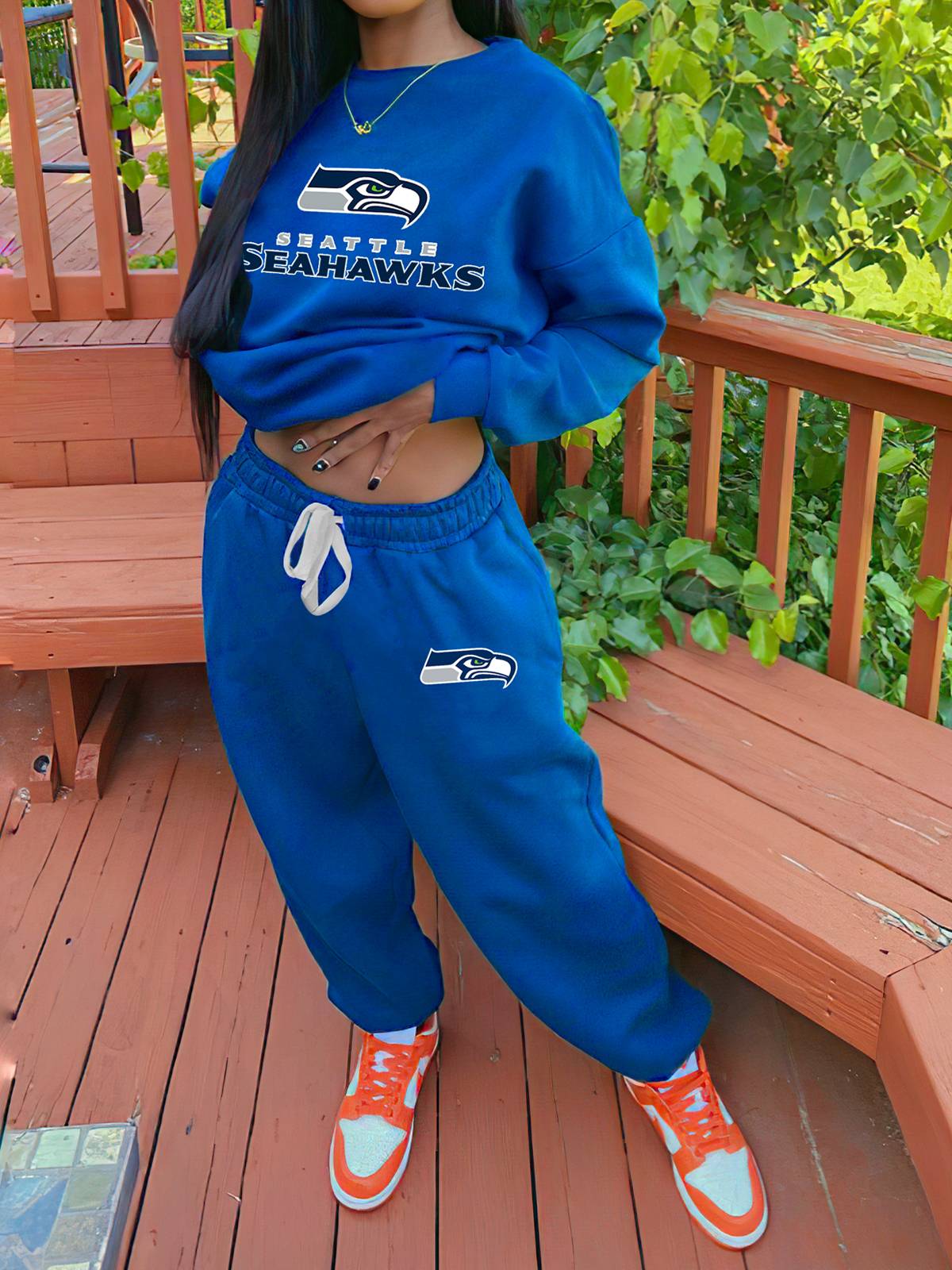 Seattle Seaha Sports Sweatshirt Two-Piece Suit