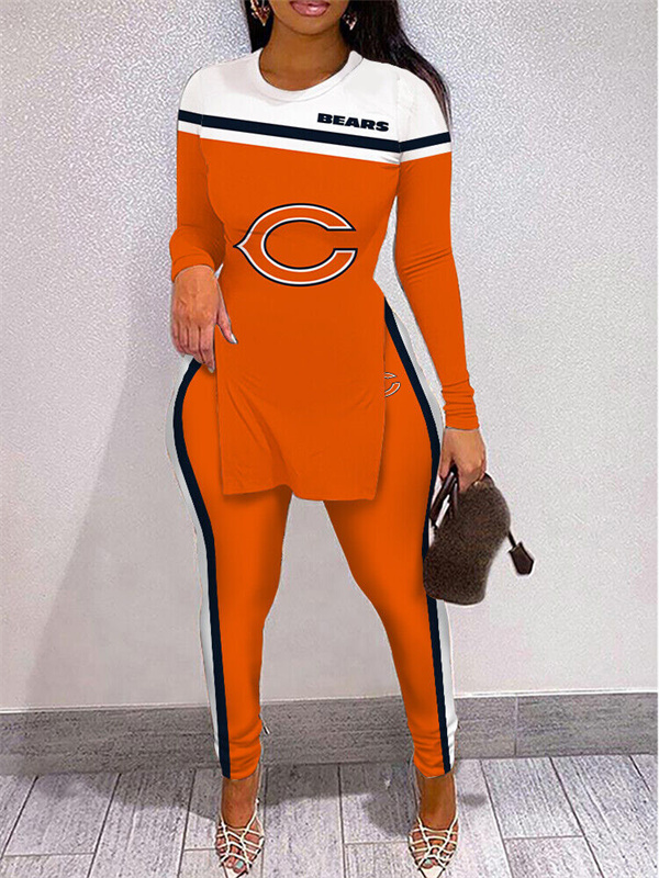 Chicago Bears Limited Edition High Slit Shirts And Leggings Two-Piece Suits