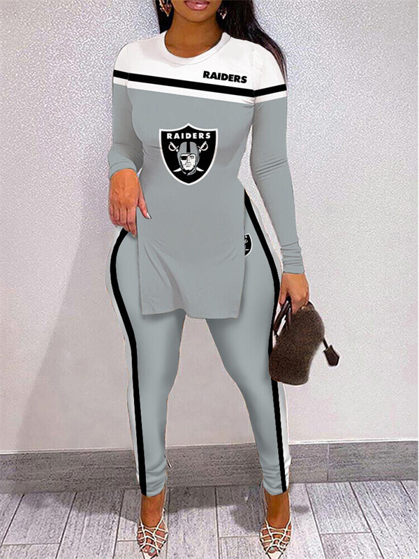 Las Vegas Raiders Limited Edition High Slit Shirts And Leggings Two-Piece Suits