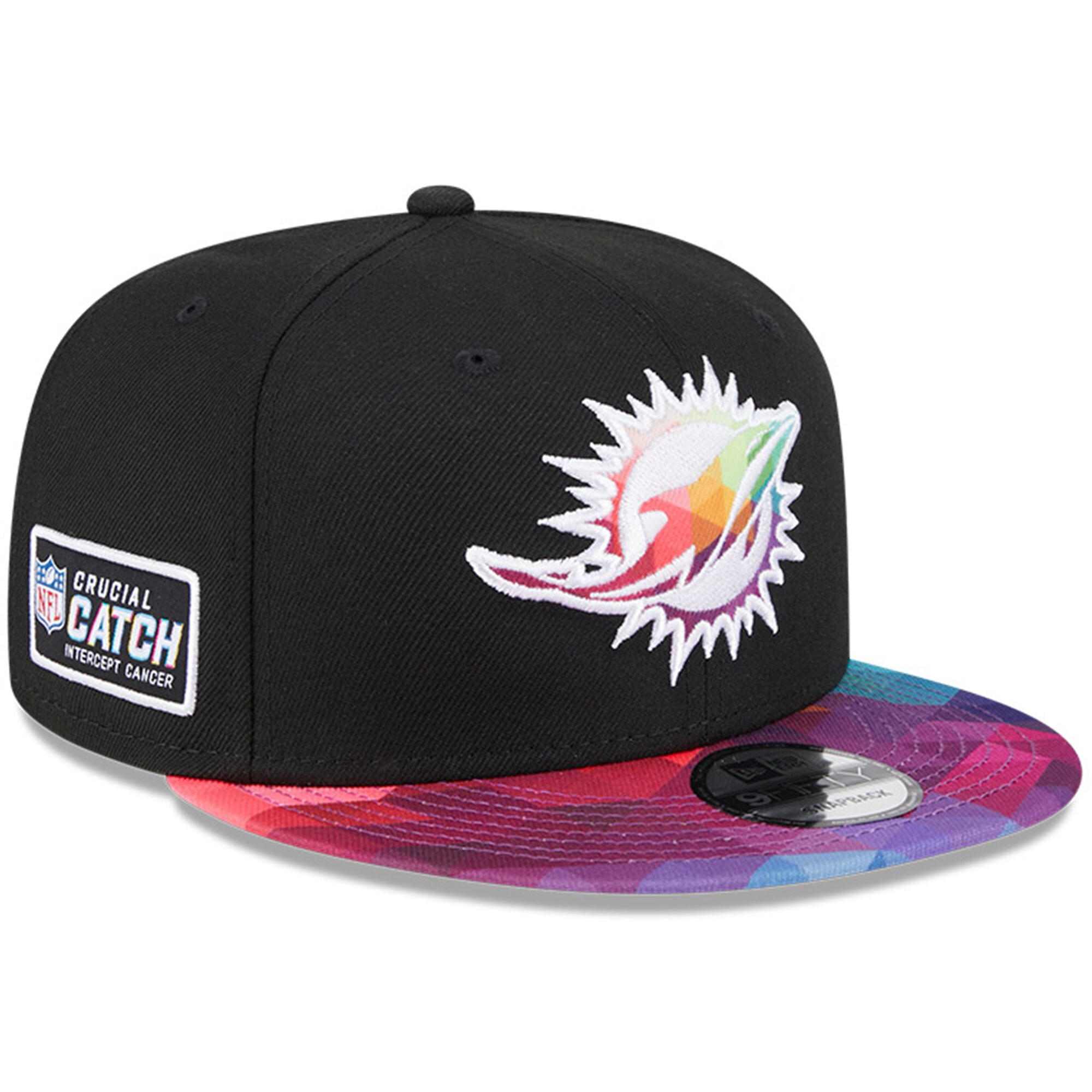 Miami Dolphins Youth Black 2023 Crucial Catch 9FIFTY Snapback Hat