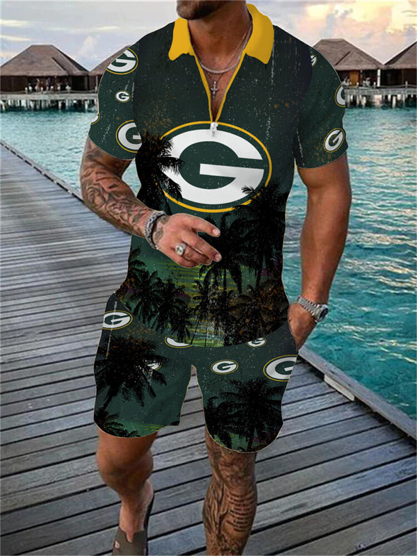 Green Bay Packers Limited Edition Polo Shirt And Shorts Two-Piece Suits