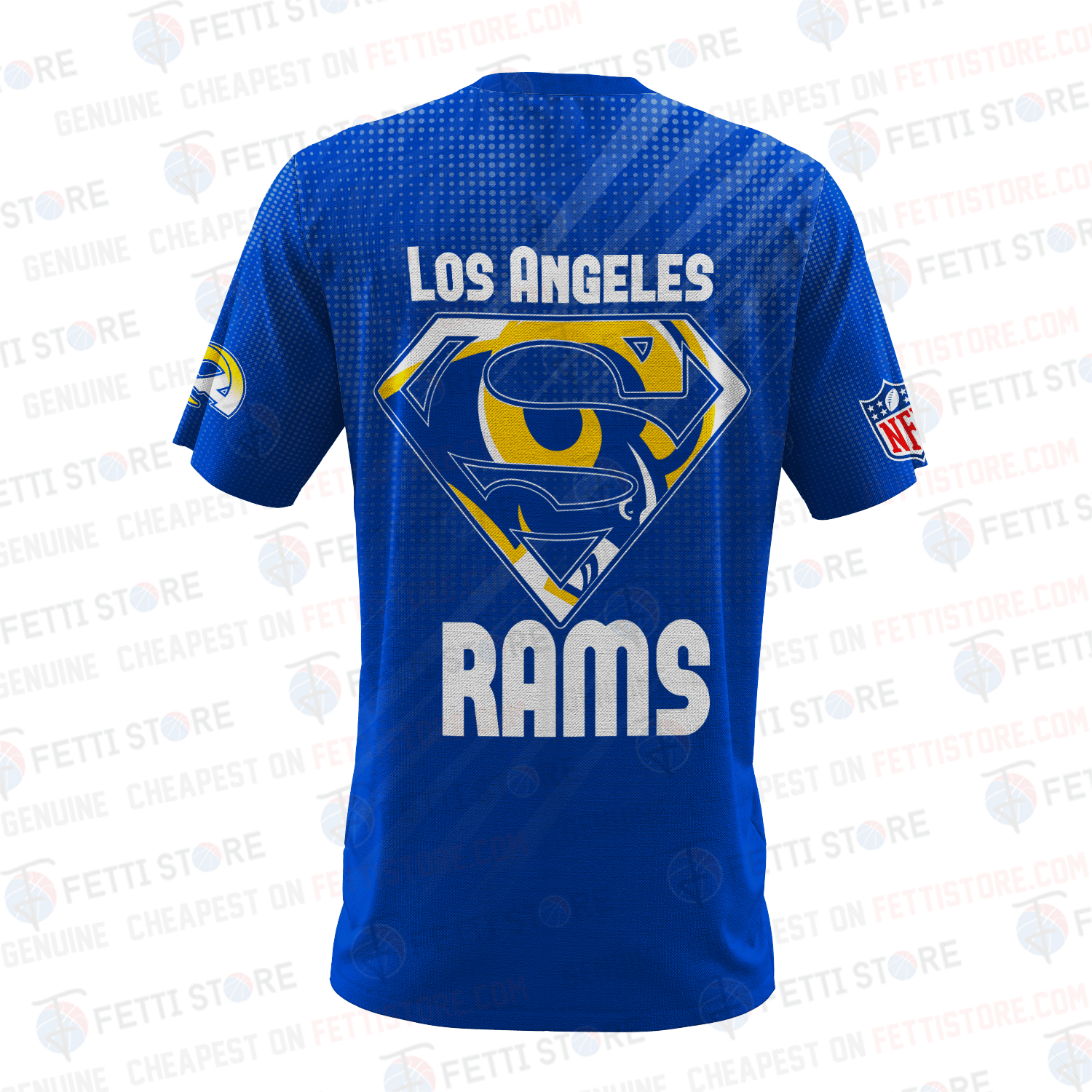 Los Angeles Rams R American Football Pattern 3D T-Shirt