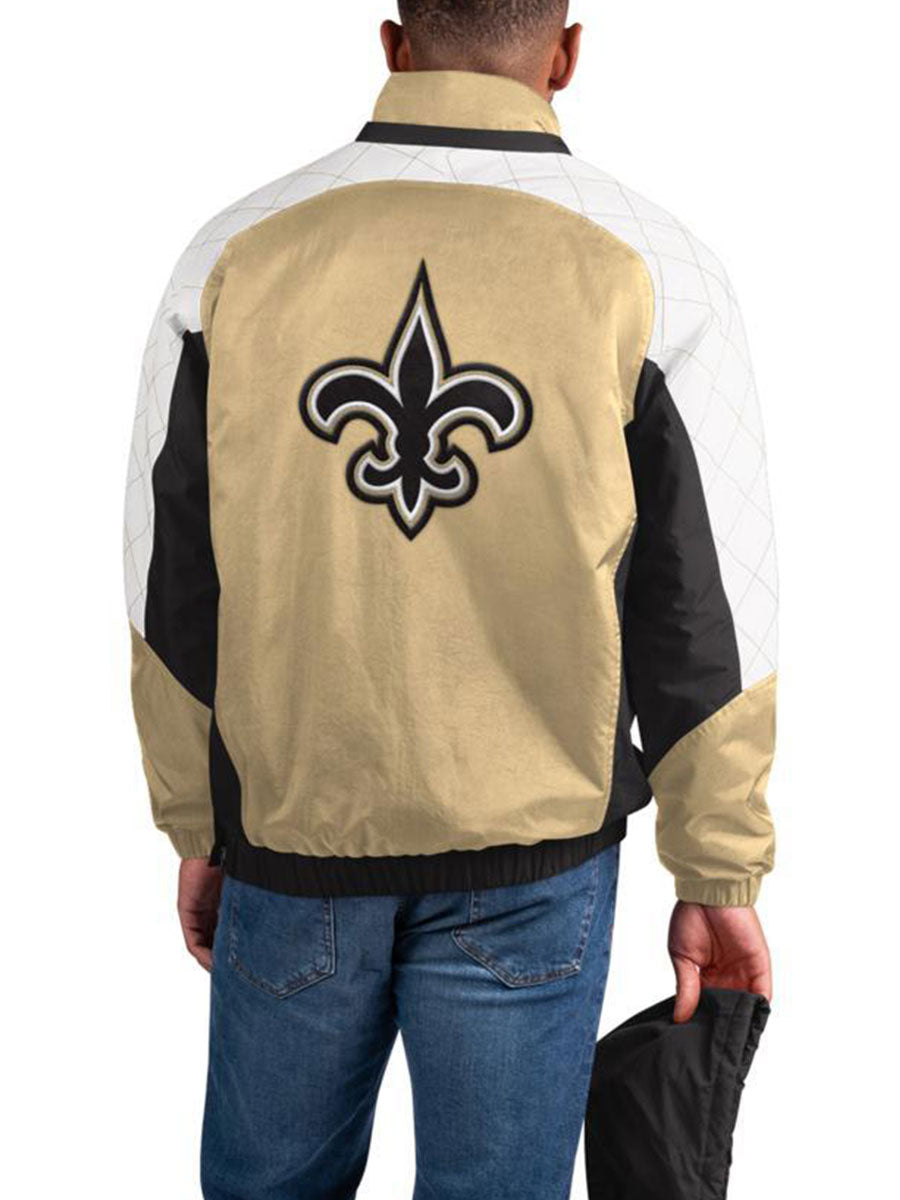 New Orleans Saints Check Half-Snap Pullover Jacket