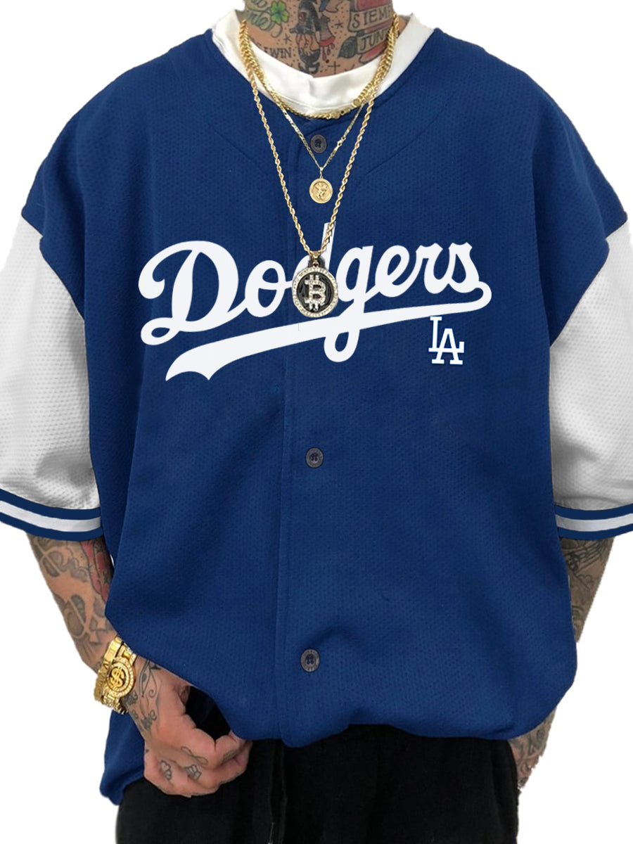 Los Angeles DodgersMLB Men's Fashion Short Sleeve Jersey