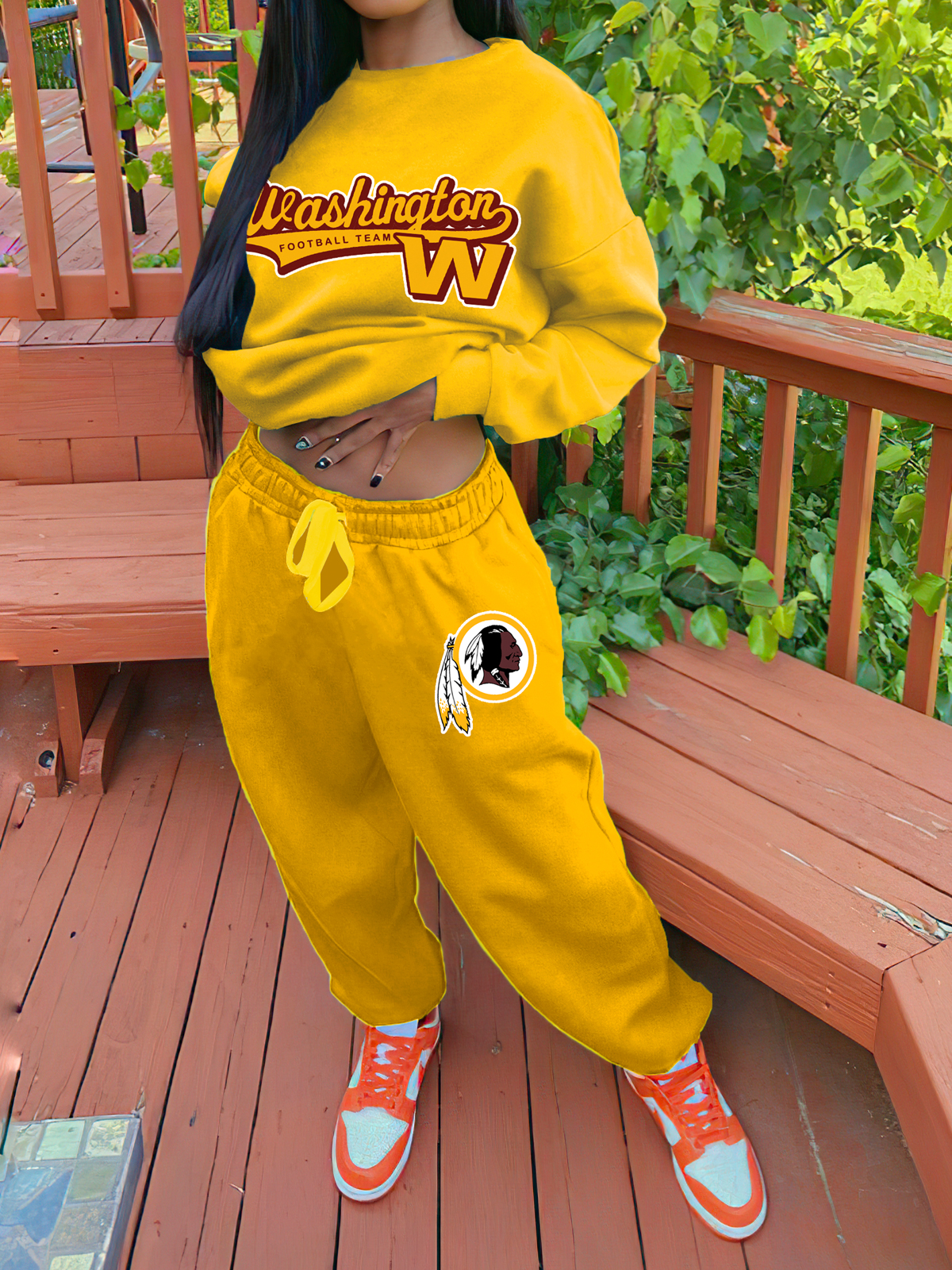 Washington Commanders Sports Sweatshirt Two-Piece Suit