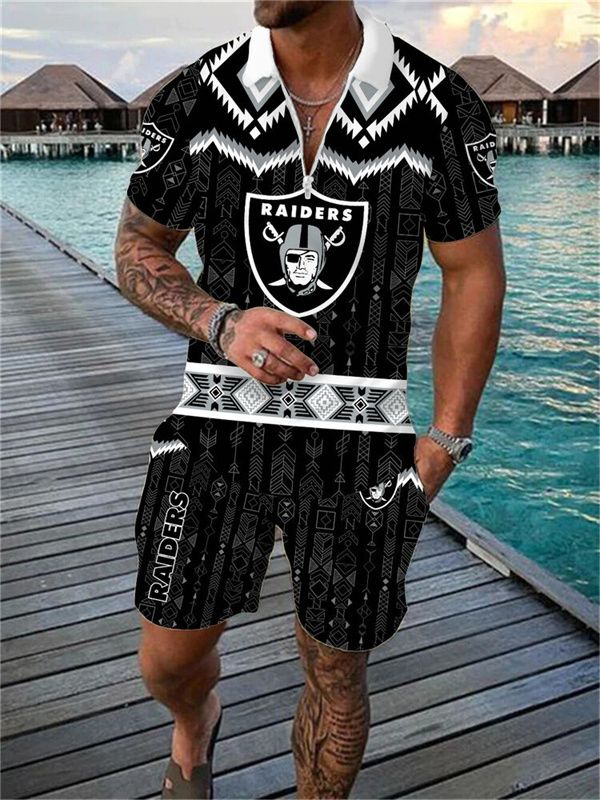 Las Vegas Raiders Limited Edition Polo Shirt And Shorts Two-Piece Suits