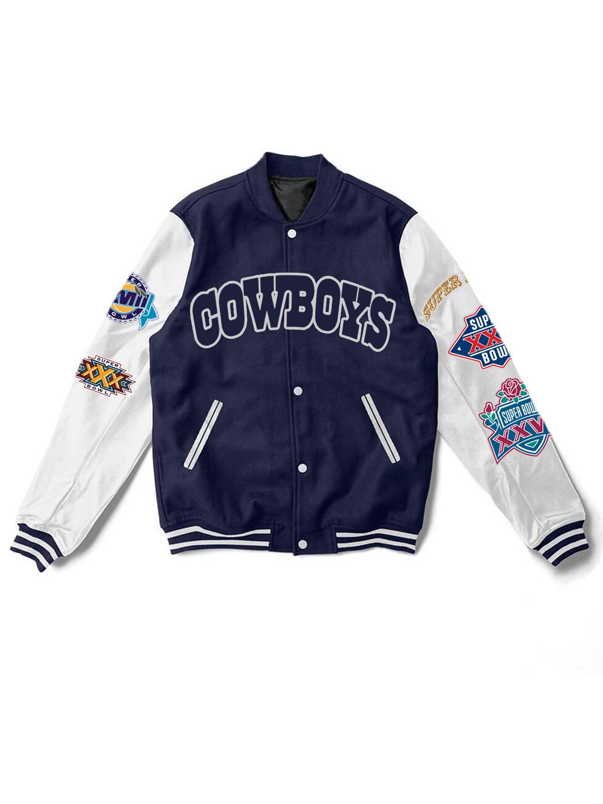 Dallas Cowboys Fashion Printed Varsity  Jacket