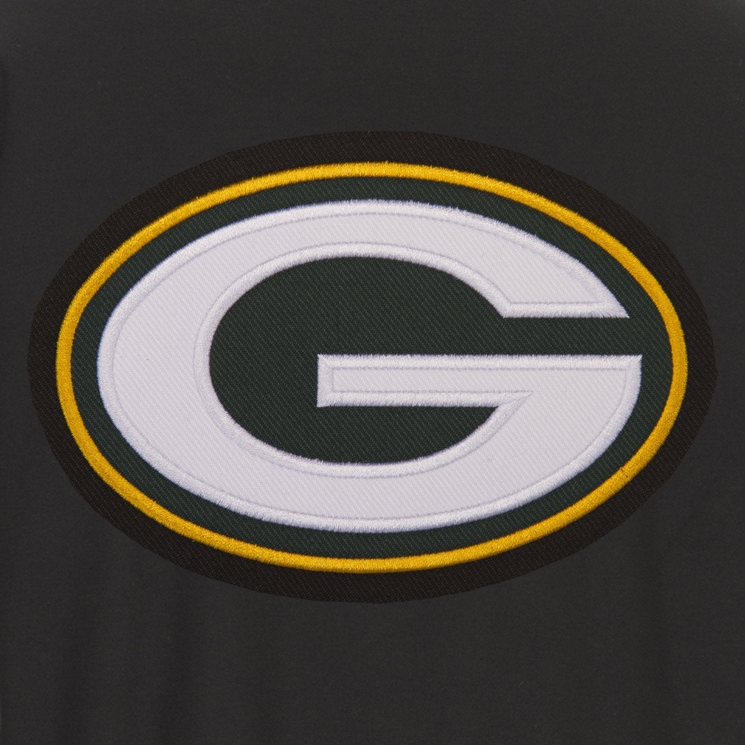 GREEN BAY PACKERS JH DESIGN WOOL REVERSIBLE FULL-SNAP JACKET – BLACK