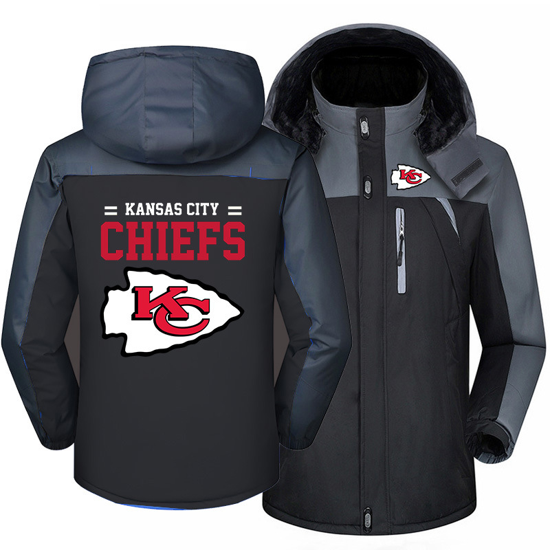 Kansas City Chiefs Warm Hoodie Fleece Coat Winter Jacket Coat Ski Suit