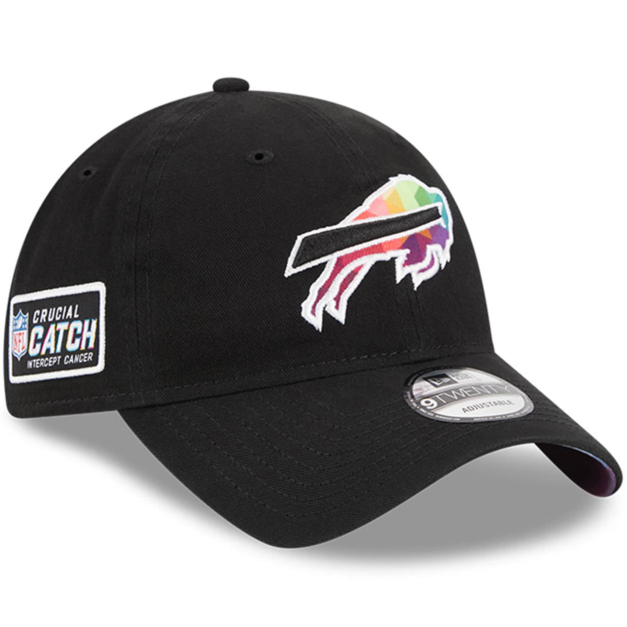 Buffalo Bills Men's Black 2023 Crucial Catch 9TWENTY Adjustable Hat