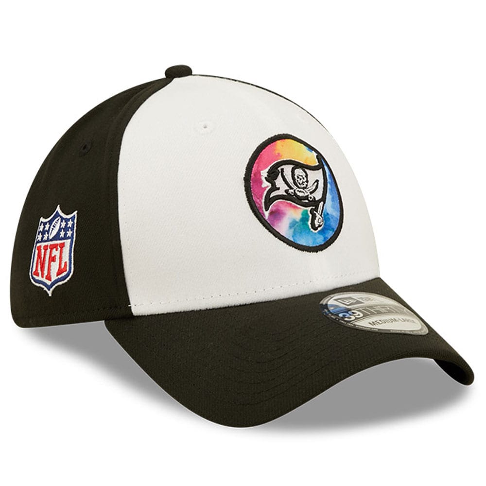 Tampa Bay Buccaneers Men's White/Black 2022 Crucial Catch 39THIRTY Coaches Flex Hat