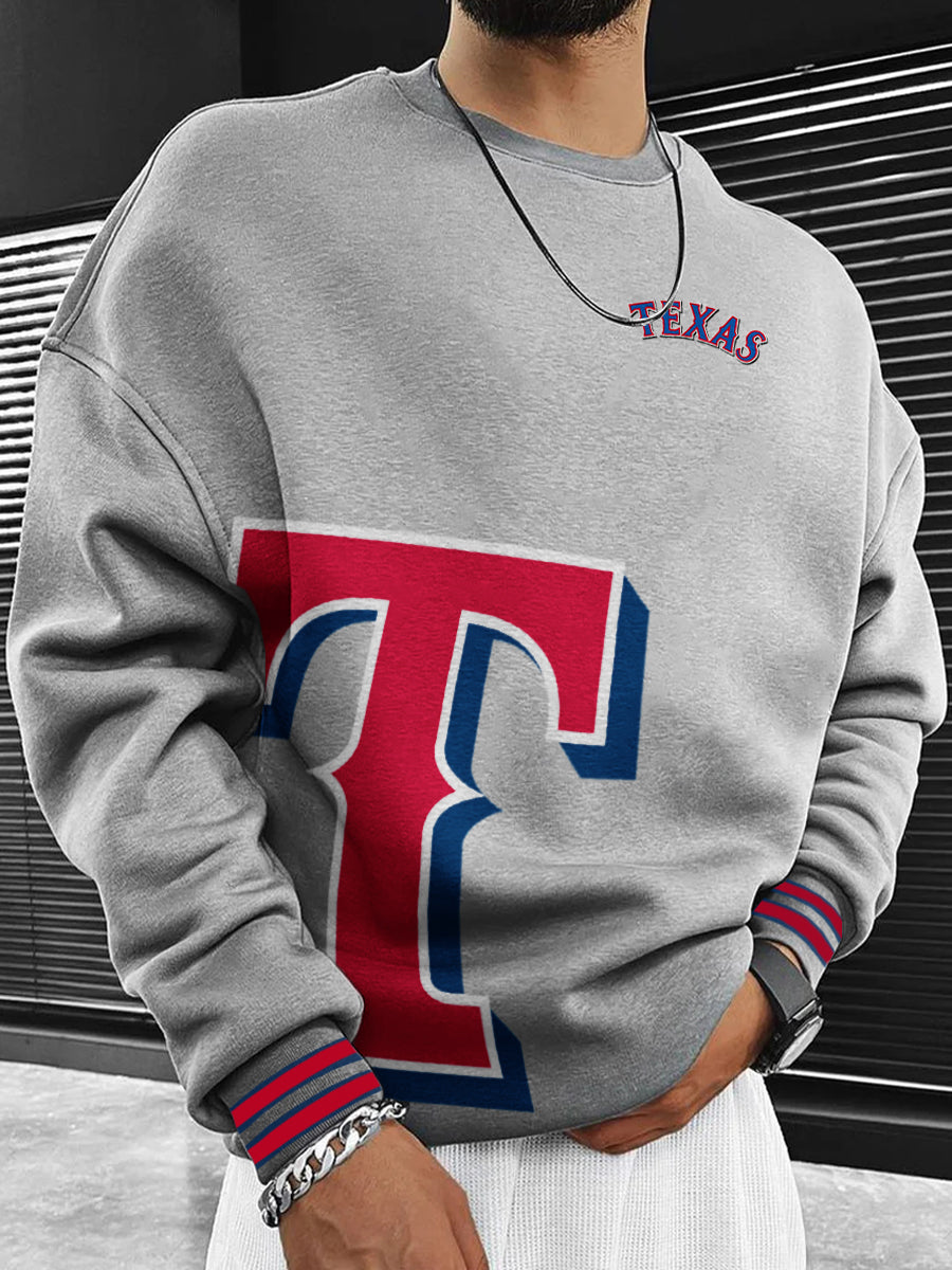 Texas Rangers Fashion Men's Crewneck Sweatshirt