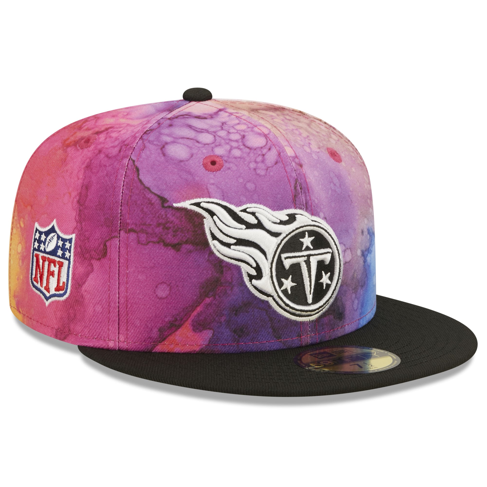 Tennessee Titans Men's  Pink/Black 2022  Crucial Catch 59FIFTY Fitted Hat