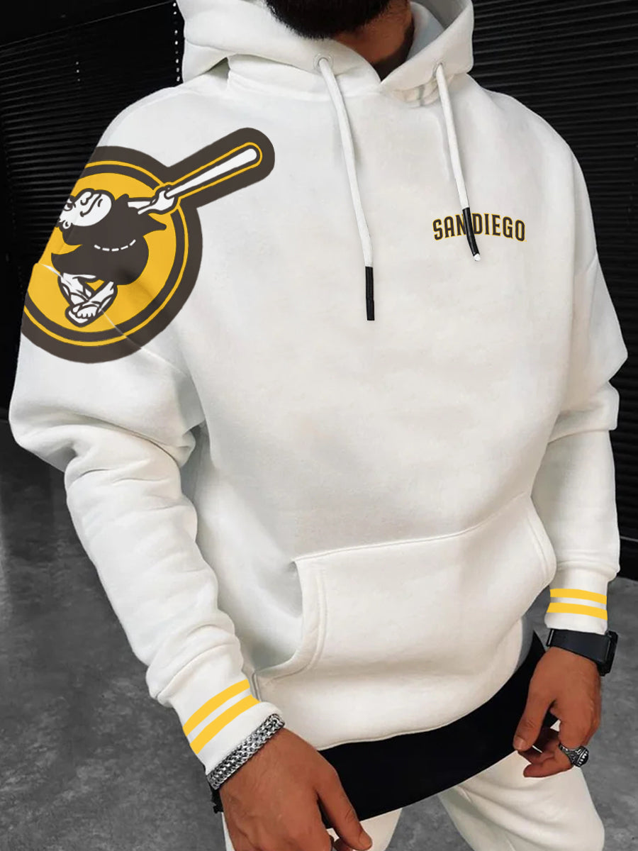 San Diego Padres Fashion Men's Crewneck Hooded