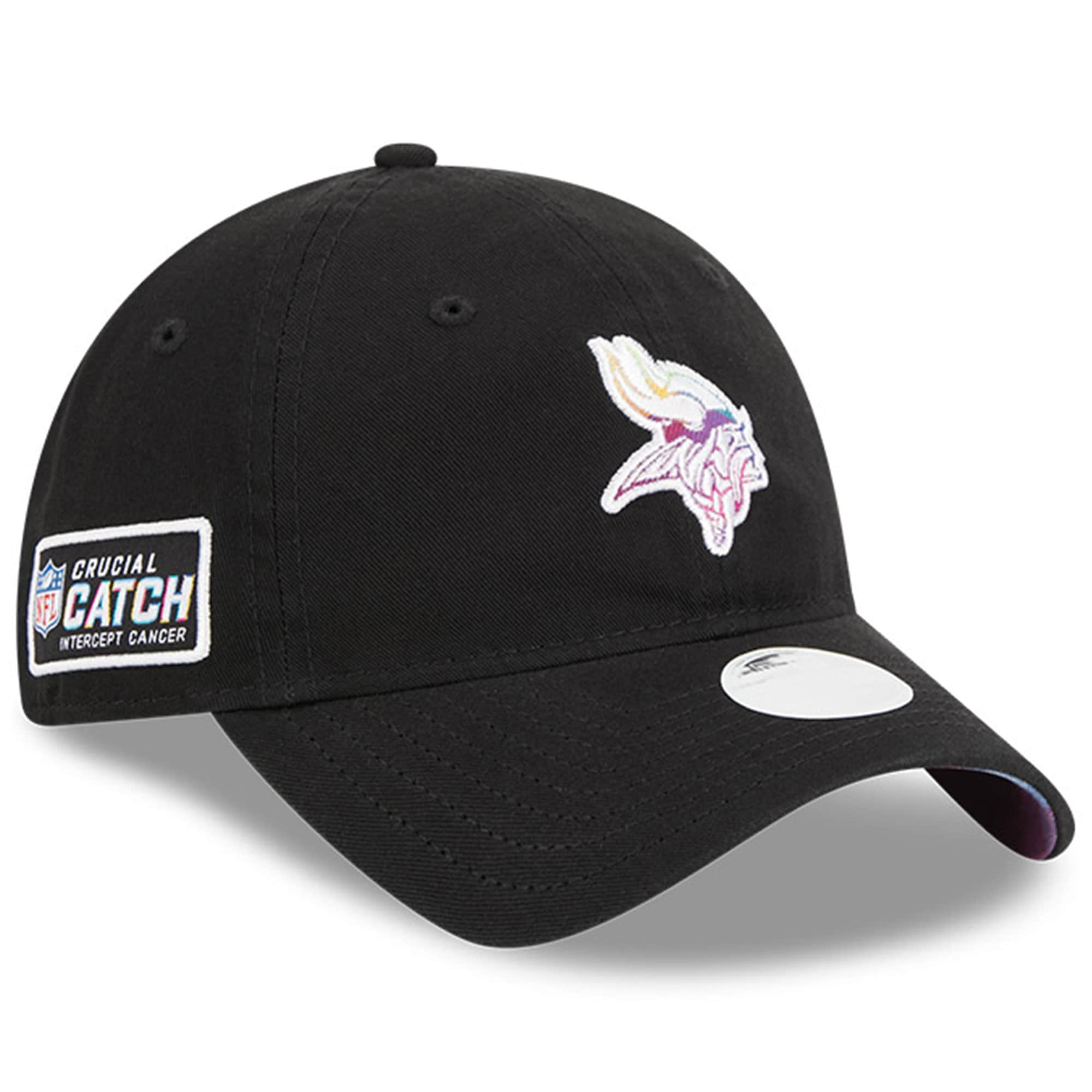 Minnesota Vikings Women's Black 2023 Crucial Catch 9TWENTY Adjustable Hat