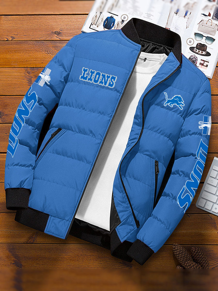 Detroit Lions Winter Comfortable Warm Padded Jacket