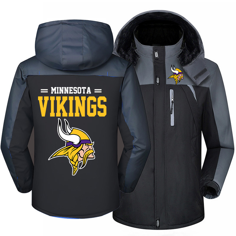 Minnesota Vikings Warm Hoodie Fleece Coat Winter Jacket Coat Ski Suit
