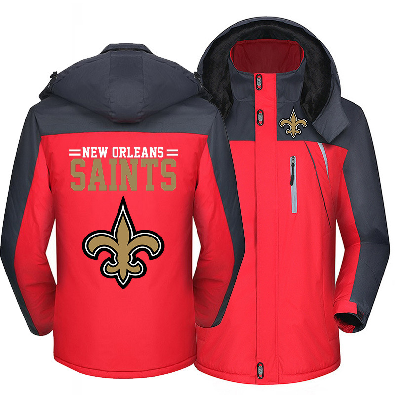 New Orleans Saints Warm Hoodie Fleece Coat Winter Jacket Coat Ski Suit