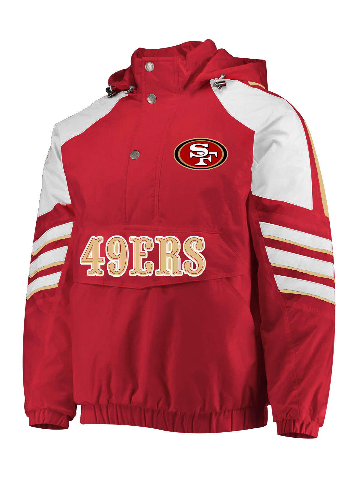 San Francisco 49ers Half-Snap Hoodie Jacket