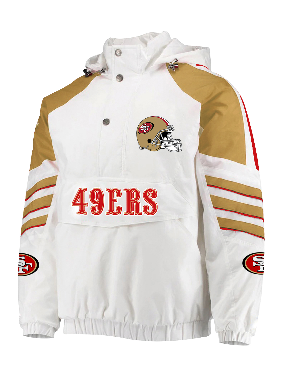San Francisco 49ers Half-Snap Hoodie Jacket