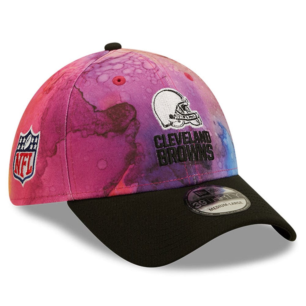 Cleveland Browns Men's Pink/Black 2022 Crucial Catch 39THIRTY Flex Hat