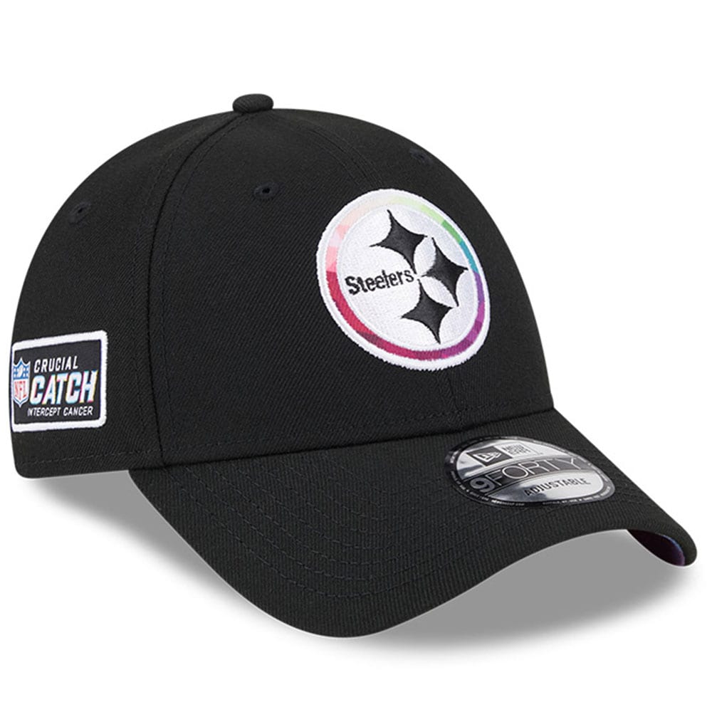 Pittsburgh Steelers Men's Black 2023 Crucial Catch 9FORTY Adjustable Hat