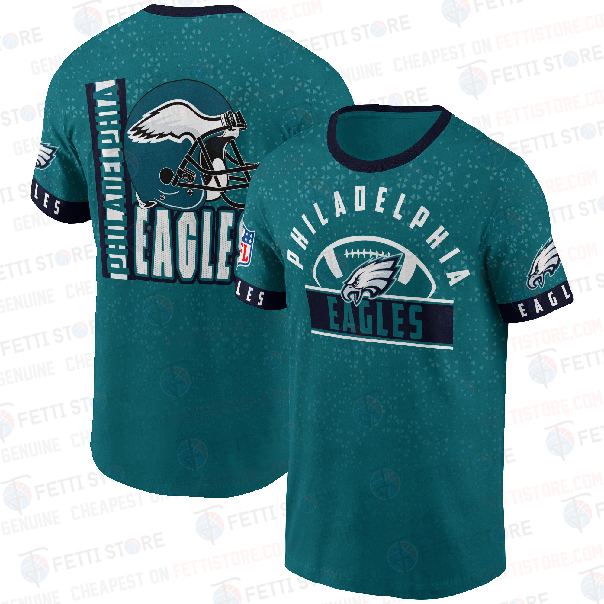 Philadelphia Eagles American Football Leauge Pattern 3D T-Shirt SH1