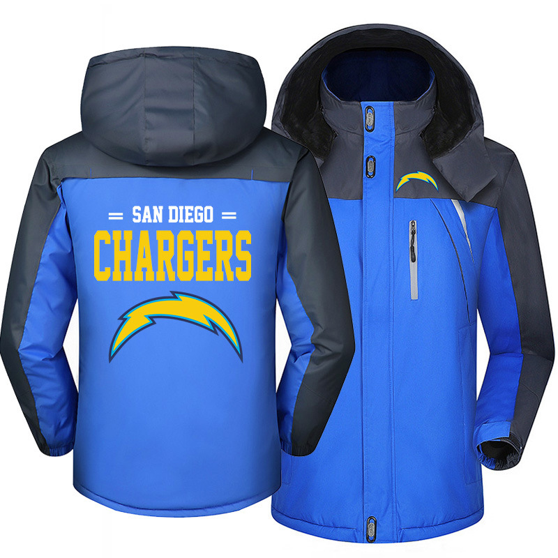Los Angeles Chargers Warm Hoodie Fleece Coat Winter Jacket Coat Ski Suit