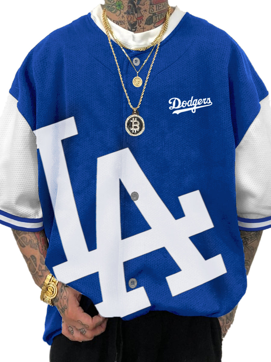 Los Angeles Dodgers MLB Men's Fashion Short Sleeve Jersey