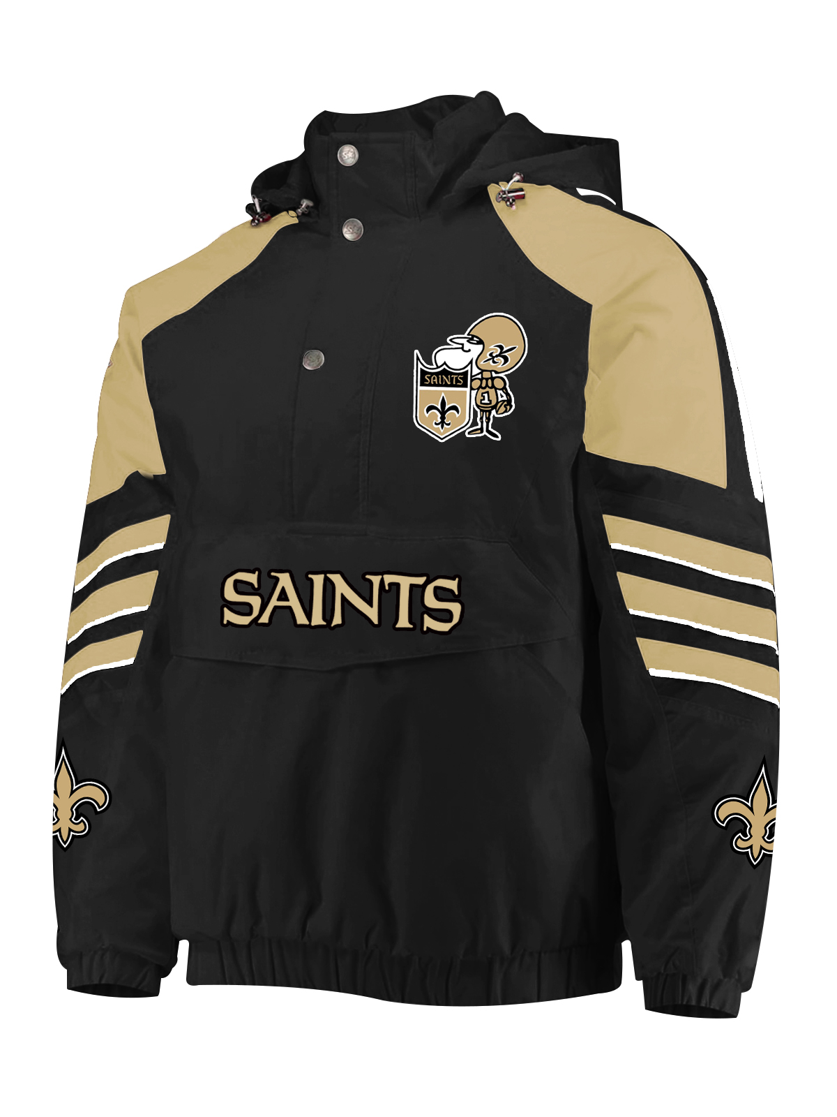 New Orleans Saints Half-Snap Hoodie Jacket