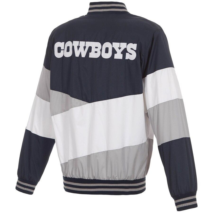 DALLAS COWBOYS RIPSTOP FULL-ZIP JACKET - NAVY/GRAY