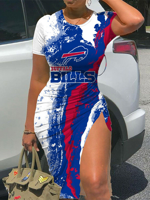 Buffalo Bills Women's Slit Bodycon Dress