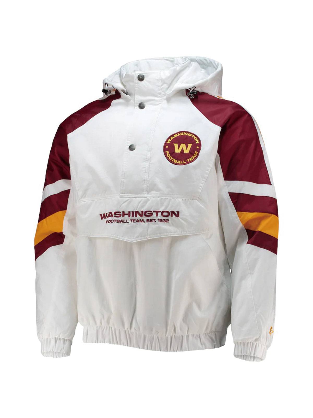 Washington Commanders Football Half-Snap Hoodie Jacket