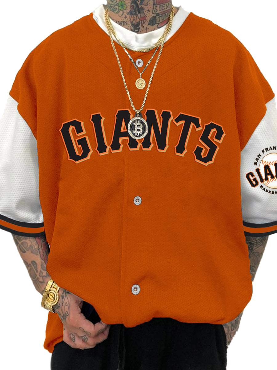 San Francisco Giants Fashion Men's Fashion Short Sleeve Jersey