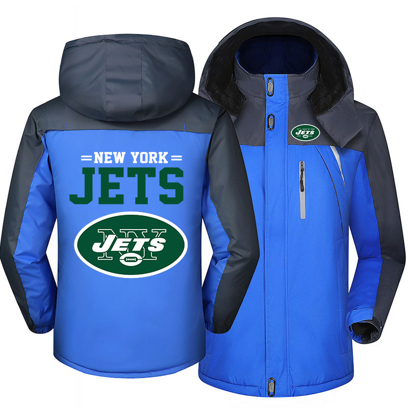 New York Jets Warm Hoodie Fleece Coat Winter Jacket Coat Ski Suit