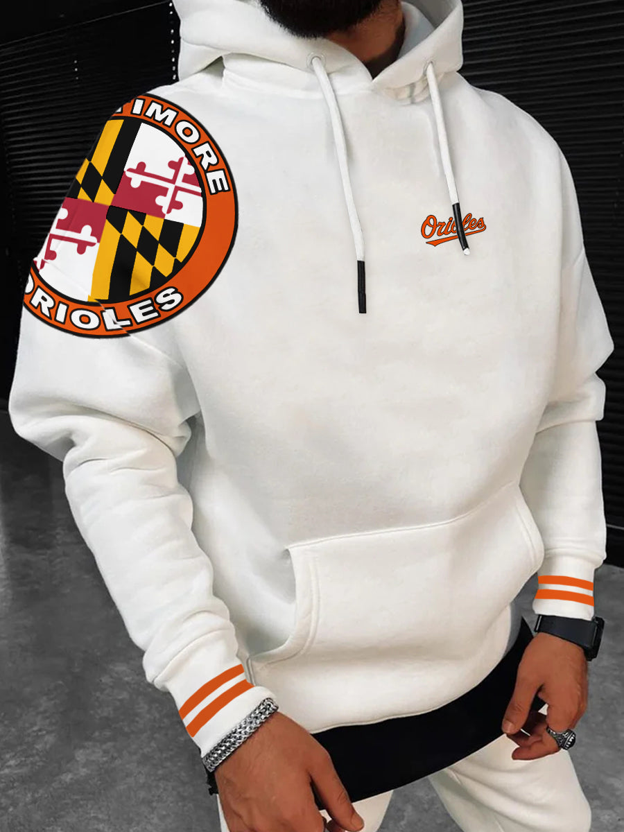 Baltimore Orioles Fashion Men's Crewneck Hooded