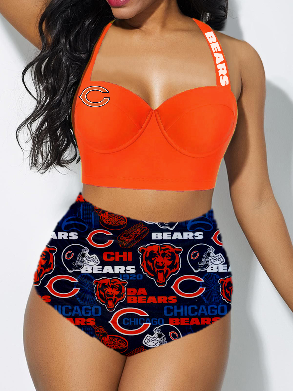 Chicago Bears Sexy Print Bikini Swimsuit