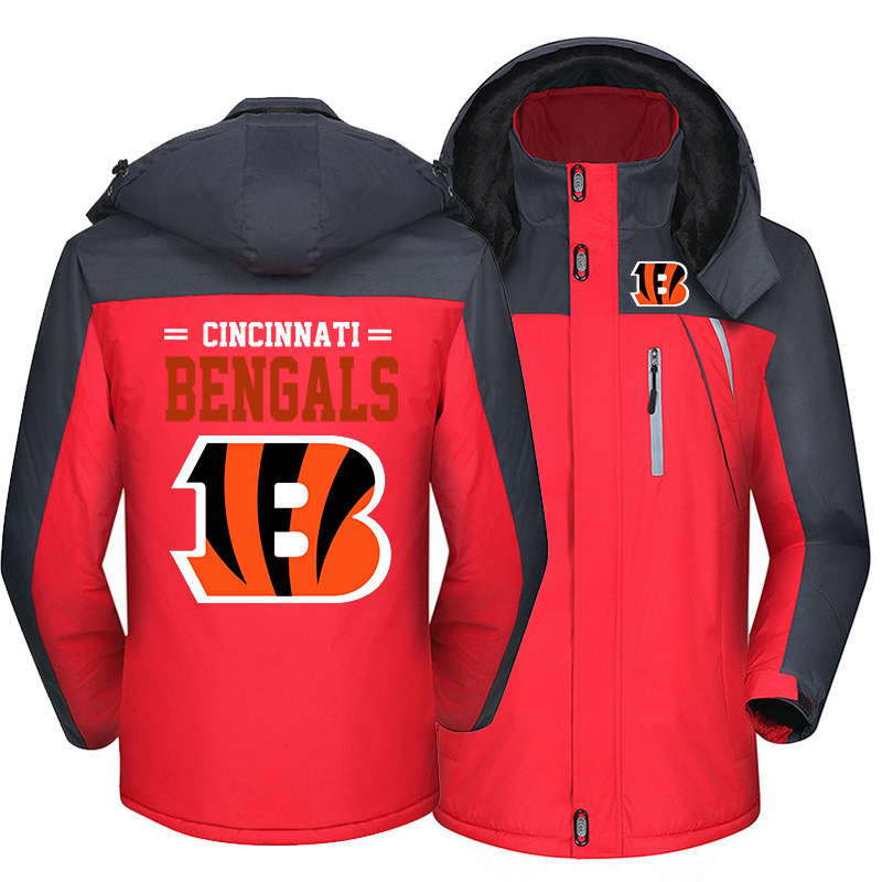 Cincinnati Bengals Warm Hoodie Fleece Coat Winter Jacket Coat Ski Suit