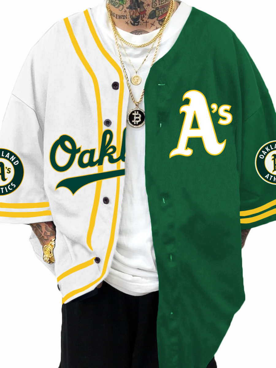Oakland Athletics MLB Men's Fashion Short Sleeve Jersey