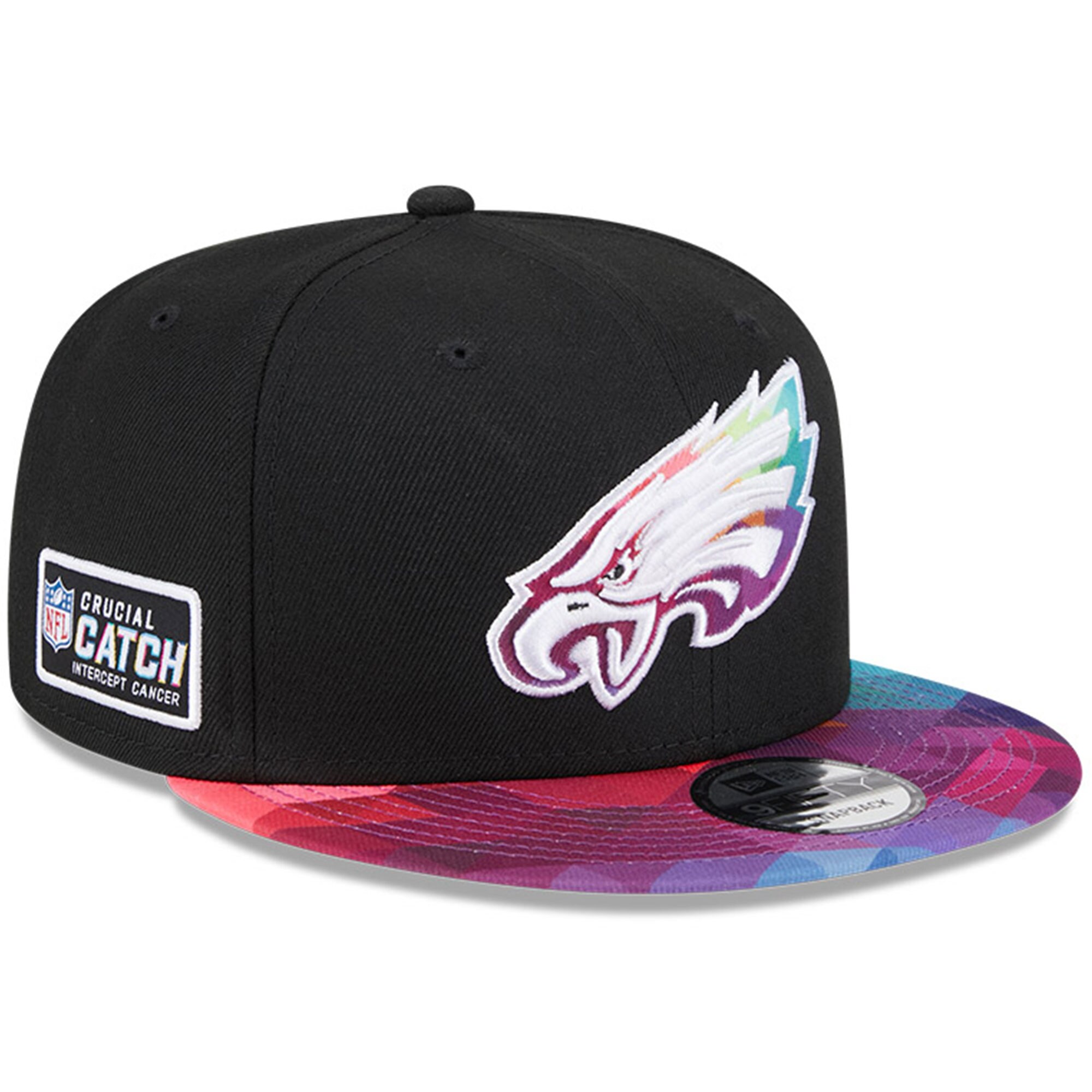 Philadelphia Eagles Youth Black 2023 Crucial Catch 9FIFTY Snapback Hat