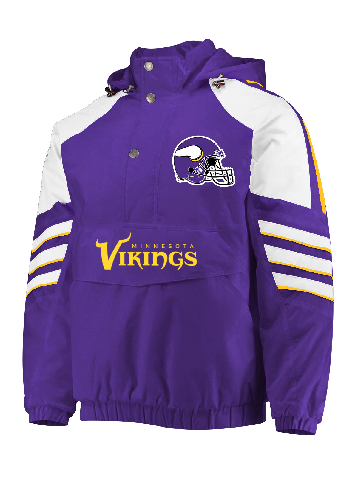 Minnesota Vikings Half-Snap Hoodie Jacket