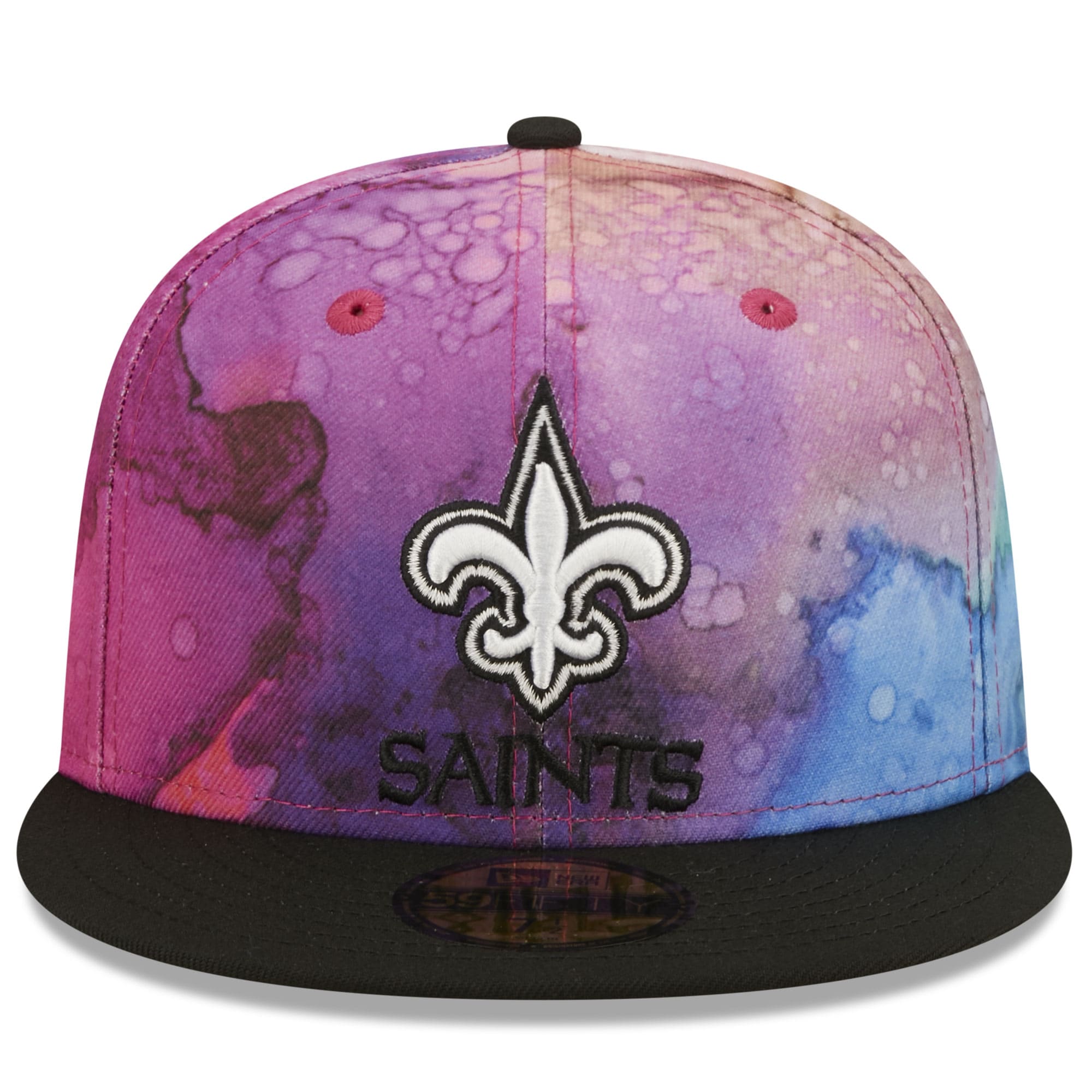 New Orleans Saints Men's Pink/Black 2022 Crucial Catch 59FIFTY Fitted Hat