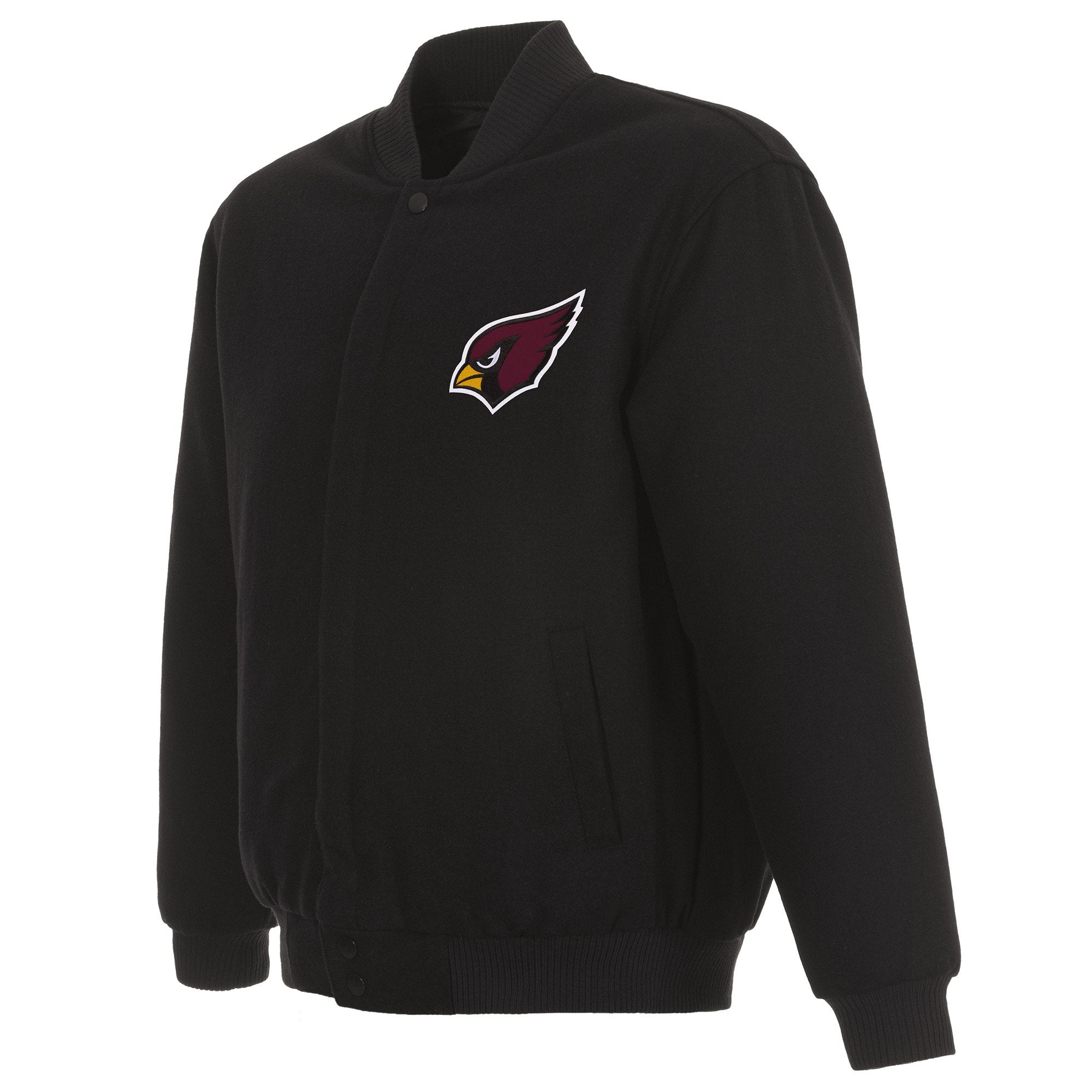ARIZONA CARDINALS REVERSIBLE WOOL JACKET - BLACK