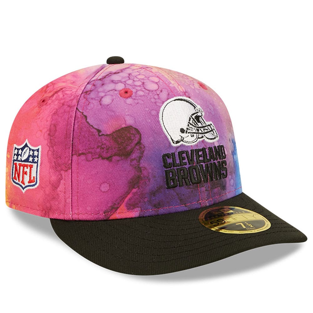 Cleveland Browns Men's Pink/Black 2022 Crucial Catch Low Profile 59FIFTY Fitted Hat