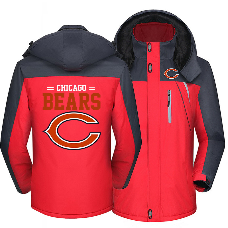 Chicago Bears Warm Hoodie Fleece Coat Winter Jacket Coat Ski Suit