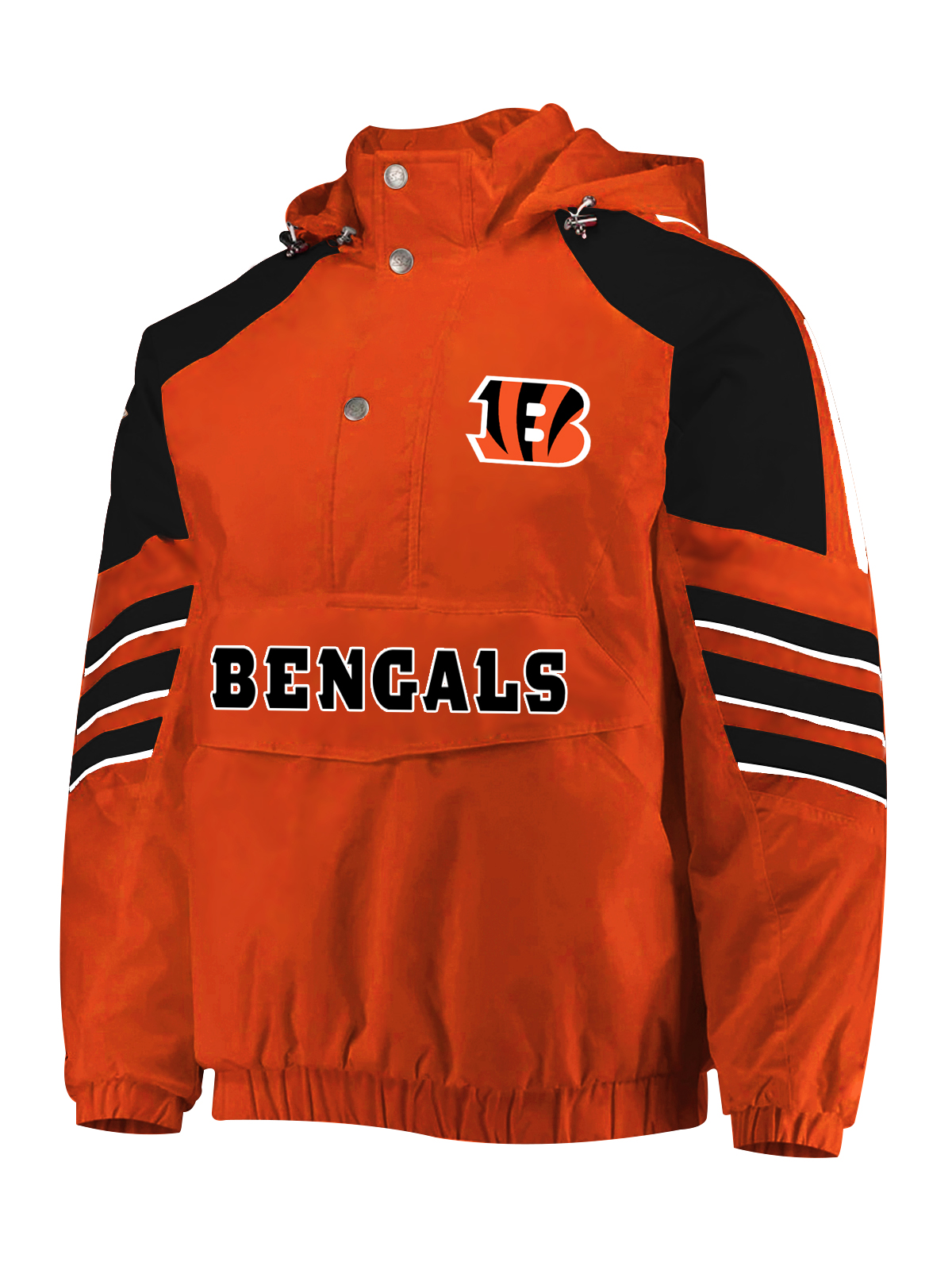 Cincinnati Bengals Half-Snap Hoodie Jacket